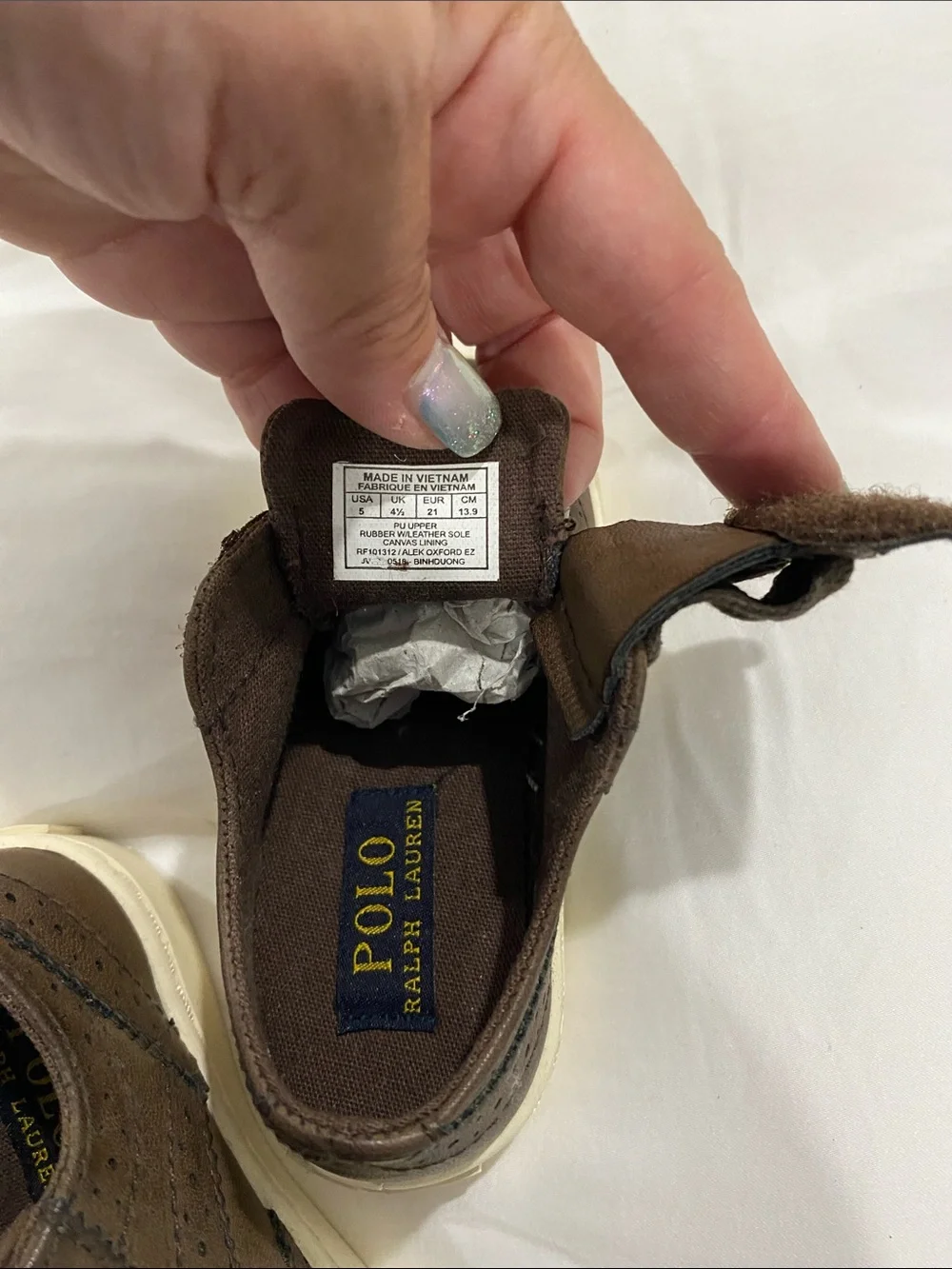 Ralph Lauren Brown Toddler Wingtip Shoes